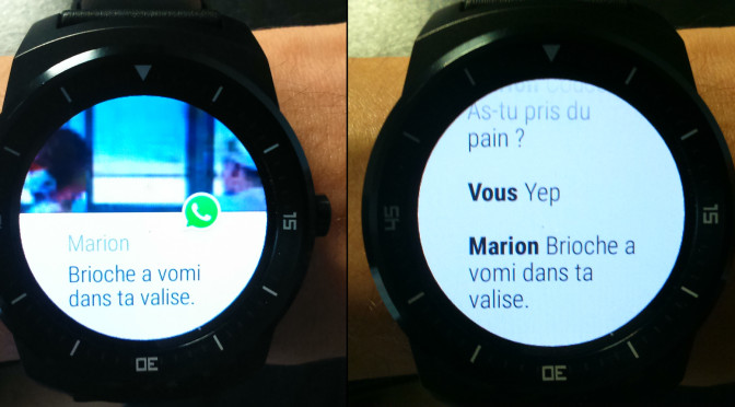 Utilisation de la smartwatch LG G watch R